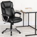 Flash Furniture GO-2236M-BK-GG Swivel Office Chair w/ Mid Back - Black LeatherSoft Upholstery thumbnail 9