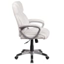 Flash Furniture GO-2236M-WH-GG Swivel Office Chair w/ Mid Back - White LeatherSoft Upholstery thumbnail 3