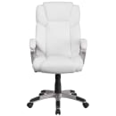 Flash Furniture GO-2236M-WH-GG Swivel Office Chair w/ Mid Back - White LeatherSoft Upholstery thumbnail 5