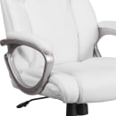 Flash Furniture GO-2236M-WH-GG Swivel Office Chair w/ Mid Back - White LeatherSoft Upholstery thumbnail 7