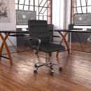 Flash Furniture GO-2240-BK-GG Swivel Office Chair w/ Mid Back - Black Vinyl Upholstery thumbnail 9