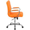 Flash Furniture GO-2240-ORG-GG Swivel Office Chair w/ Mid Back - Orange Vinyl Upholstery thumbnail 3