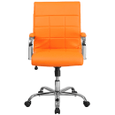 Flash Furniture GO-2240-ORG-GG Swivel Office Chair w/ Mid Back - Orange Vinyl Upholstery thumbnail 5