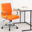 Flash Furniture GO-2240-ORG-GG Swivel Office Chair w/ Mid Back - Orange Vinyl Upholstery thumbnail 9