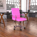 Flash Furniture GO-2240-PK-GG Swivel Office Chair w/ Mid Back - Pink Vinyl Upholstery thumbnail 10