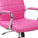 Flash Furniture GO-2240-PK-GG Swivel Office Chair w/ Mid Back - Pink Vinyl Upholstery thumbnail 7