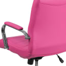 Flash Furniture GO-2240-PK-GG Swivel Office Chair w/ Mid Back - Pink Vinyl Upholstery thumbnail 8