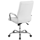 Flash Furniture GO-2286H-WH-GG Swivel Office Chair w/ High Back - White LeatherSoft Upholstery thumbnail 4