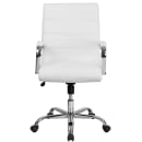 Flash Furniture GO-2286M-WH-GG Swivel Office Chair w/ Mid Back - White LeatherSoft Upholstery thumbnail 5