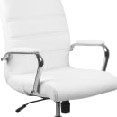 Flash Furniture GO-2286M-WH-GG Swivel Office Chair w/ Mid Back - White LeatherSoft Upholstery thumbnail 7