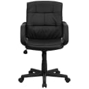 Flash Furniture GO-228S-BK-LEA-GG Swivel Office Chair w/ Mid Back - Black LeatherSoft Upholstery thumbnail 5