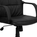 Flash Furniture GO-228S-BK-LEA-GG Swivel Office Chair w/ Mid Back - Black LeatherSoft Upholstery thumbnail 7