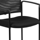 Flash Furniture GO-516-2-GG Stacking Side Arm Chair - Black Mesh Upholstery, Black Steel Frame thumbnail 7