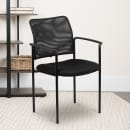 Flash Furniture GO-516-2-GG Stacking Side Arm Chair - Black Mesh Upholstery, Black Steel Frame thumbnail 9
