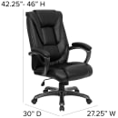 Flash Furniture GO-7194B-BK-GG Swivel Office Chair w/ High Back - Black LeatherSoft Upholstery thumbnail 2