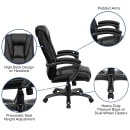 Flash Furniture GO-7194B-BK-GG Swivel Office Chair w/ High Back - Black LeatherSoft Upholstery thumbnail 6