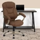 Flash Furniture GO-725-BN-GG Swivel Office Chair w/ High Back - Brown Microfiber Upholstery thumbnail 9