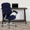 Flash Furniture GO-725-NVY-GG Swivel Office Chair w/ High Back - Navy Blue Microfiber Upholstery thumbnail 5
