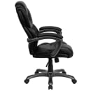 Flash Furniture GO-901-BK-GG Swivel Office Chair w/ High Back - Black LeatherSoft Upholstery thumbnail 3