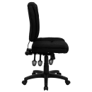 Flash Furniture GO-930F-BK-GG Swivel Office Chair w/ Mid Back - Black Fabric Upholstery thumbnail 2