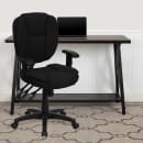 Flash Furniture GO-930F-BK-ARMS-GG Swivel Office Arm Chair w/ Mid Back - Black Fabric Upholstery thumbnail 5
