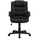 Flash Furniture GO-937M-BK-LEA-GG Swivel Office Chair w/ Mid Back - Black LeatherSoft Upholstery thumbnail 5