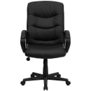 Flash Furniture GO-977-1-BK-LEA-GG Swivel Office Chair w/ Mid Back - Black LeatherSoft Upholstery thumbnail 5