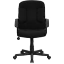 Flash Furniture GO-ST-6-BK-GG Swivel Office Chair w/ Mid Back - Black Fabric Upholstery thumbnail 5