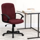 Flash Furniture GO-ST-6-BY-GG Swivel Office Chair w/ Mid Back - Burgundy Fabric Upholstery thumbnail 9