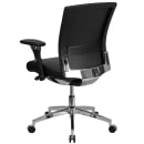 Flash Furniture GO-WY-85-7-GG Swivel Office Chair w/ Mid Back - Black LeatherSoft Upholstery thumbnail 3