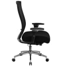 Flash Furniture GO-WY-85H-GG Swivel Office Chair w/ High Back - Black Mesh Back & Fabric Seat thumbnail 2
