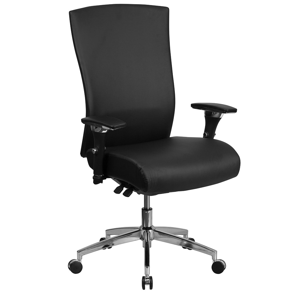 Flash Furniture GO-WY-85H-1-GG Swivel Office Chair w/ High Back - Black LeatherSoft Upholstery