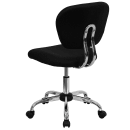 Flash Furniture H-2376-F-BK-GG Swivel Task Chair w/ Black Mesh Back & Seat - Chrome Base w/ Casters thumbnail 4