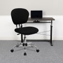 Flash Furniture H-2376-F-BK-GG Swivel Task Chair w/ Black Mesh Back & Seat - Chrome Base w/ Casters thumbnail 9