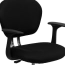 Flash Furniture H-2376-F-BK-ARMS-GG Swivel Office Arm Chair w/ Mid Back - Black Mesh Back & Seat thumbnail 7