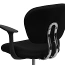 Flash Furniture H-2376-F-BK-ARMS-GG Swivel Office Arm Chair w/ Mid Back - Black Mesh Back & Seat thumbnail 8