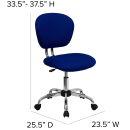 Flash Furniture H-2376-F-BLUE-GG Swivel Office Chair w/ Mid Back - Blue Mesh Back & Seat thumbnail 2