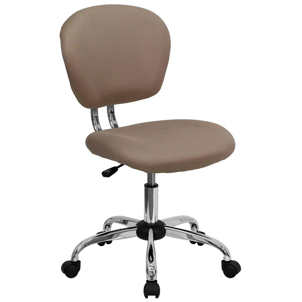 Flash Furniture H-2376-F-COF-GG Swivel Office Chair w/ Mid Back - Coffee Brown Mesh Back & Seat