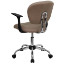 Flash Furniture H-2376-F-COF-ARMS-GG Swivel Office Arm Chair w/ Mid Back - Coffee Brown Mesh Back & Seat thumbnail 3