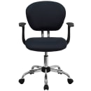 Flash Furniture H-2376-F-GY-ARMS-GG Swivel Office Arm Chair w/ Mid Back - Gray Mesh Back & Seat thumbnail 4