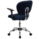 Flash Furniture H-2376-F-NAVY-ARMS-GG Swivel Office Arm Chair w/ Mid Back - Navy Blue Mesh Back & Seat thumbnail 3