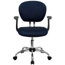 Flash Furniture H-2376-F-NAVY-ARMS-GG Swivel Office Arm Chair w/ Mid Back - Navy Blue Mesh Back & Seat thumbnail 4