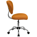 Flash Furniture H-2376-F-ORG-GG Swivel Office Chair w/ Mid Back - Orange Mesh Back & Seat thumbnail 3