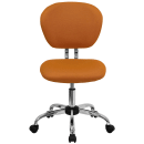 Flash Furniture H-2376-F-ORG-GG Swivel Office Chair w/ Mid Back - Orange Mesh Back & Seat thumbnail 5
