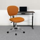 Flash Furniture H-2376-F-ORG-GG Swivel Office Chair w/ Mid Back - Orange Mesh Back & Seat thumbnail 9