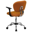 Flash Furniture H-2376-F-ORG-ARMS-GG Swivel Office Arm Chair w/ Mid Back - Orange Mesh Back & Seat thumbnail 3