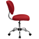 Flash Furniture H-2376-F-RED-GG Swivel Office Chair w/ Mid Back - Red Mesh Back & Seat thumbnail 3