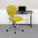 Flash Furniture H-2376-F-YEL-GG Swivel Office Chair w/ Mid Back - Yellow Mesh Back & Seat thumbnail 9