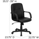 Flash Furniture H8020-GG Swivel Office Chair w/ Mid Back - Black Glove Vinyl Upholstery thumbnail 2
