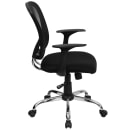 Flash Furniture H-8369F-BLK-GG Swivel Office Chair w/ Mid Back - Black Mesh Back & Seat thumbnail 3
